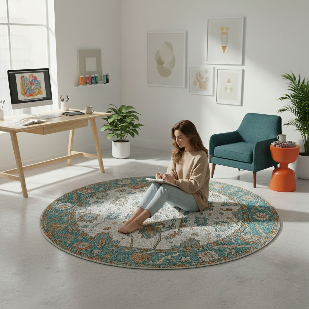 ORALENIS - Hand Knotted Oushak Carpet